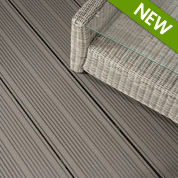 kit terrasses bois composite xl - carre - 4 x 4 m